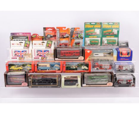 Modern Diecast Vehicles,  a boxed/packaged/cased collection of modern commercial and private vehicles, includes, Luxury Dieca