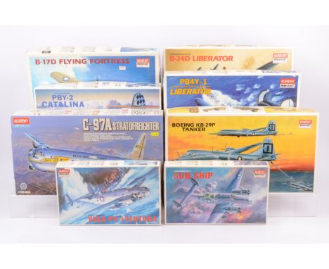 Academy Minicraft WWII and Later Military Aircraft Kits, a boxed collection 1:72 scale, 1604 Stratofreighter, 1683 Flying For