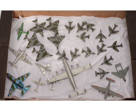 Dinky Diecast Aircraft, an unboxed collection comprises, 60C Constellation, Viking, 723 Hawker Siddeley, Meteor (2), Lightnin