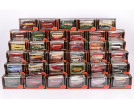 Exclusive First Editions Double Deck Buses,  a boxed collection of 1:76 scale vintage double deck buses, from various regions
