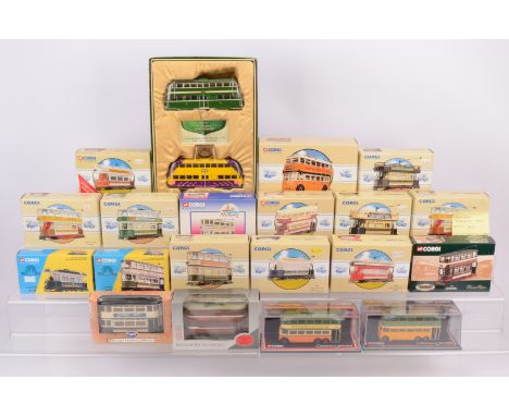 Corgi Classics and Other Trams and Trolley Buses, a boxed/cased collection includes Corgi Classics, Open Top Tram 97266, 9736