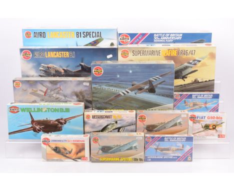 Airfix WWII Allied and Axis Aircraft Kits, a boxed collection, 1:72 scale 08003 Lancaster, 05036 Horsa, 08006 Lancaster, 0710