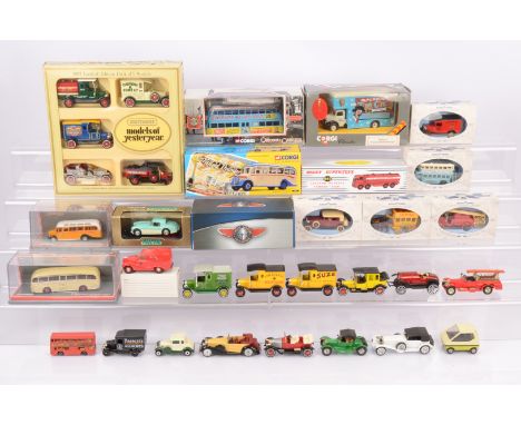 Modern Diecast Vintage Pre and Post-war Mainly Commercial Vehicles, boxed examples, Atlas Edition Dinky Esso tanker 943, and 