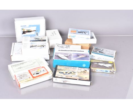 Resin WWII and Later Aircraft Kits and Conversion Kits, various boxed examples some with white metal parts, 1:72 scale, Czech