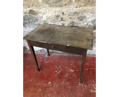 Pitch pine one drawer console table 