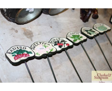 Six vegetable patch signs (164)