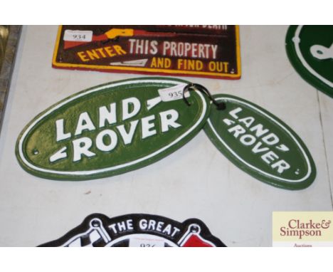 Two reproduction Land Rover signs (170)