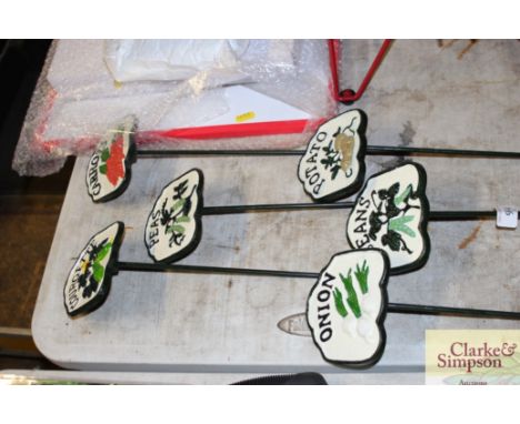 Six vegetable patch signs (165)