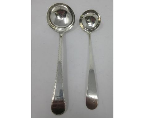 A George III Scottish silver small Ladle, old English pattern, Edinburgh circa 1790, maker: W &amp; P Cunningham, and a Sauce
