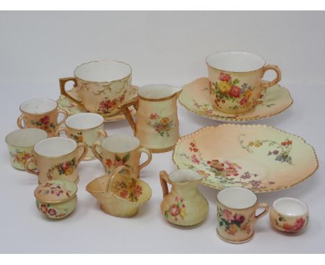 A Collection of Royal Worcester miniature Mugs, Tygs, Jugs, etc, a Cup and Saucer, and another two Saucers with Cup (A/F), al