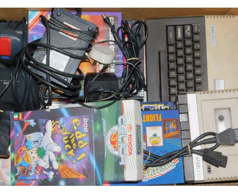 Various computer games, etc, accessories, QuickShot joy stick, various software, boxed games, cassettes, Atari 1010 cassette 