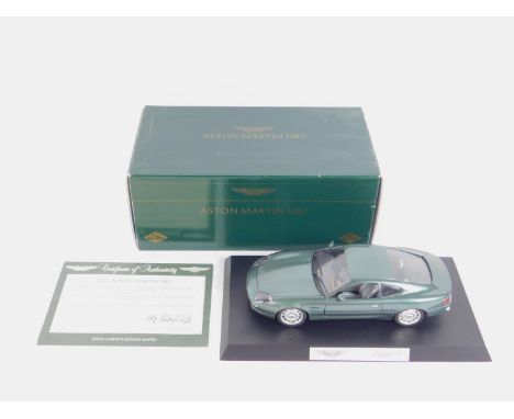 An Aston Martin Lagonda Ltd model of an Aston Martin DB7, scale 1:18, no.4282 boxed with certificate.