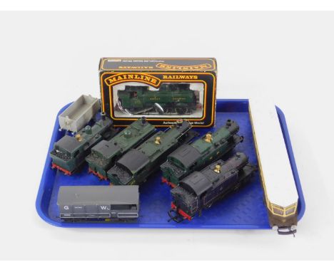 Lima Bachmann Hornby and Airfix tank locomotives, a Mainline Railways OO gauge Western pannier tank locomotives no.5764, boxe