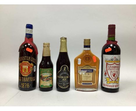 Spirits - Martel VS Fine Cognac, Liverpool Football Club Red Wine, Manchester United Red Wine, Commemorative Ales. (5)