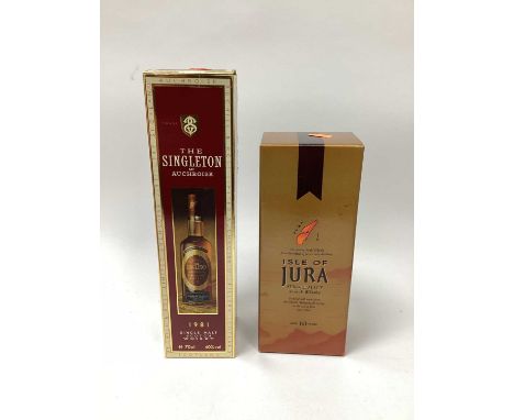 Whisky - The Singleton of Auchroisk 1981 Single Malt Scotch Whisky, 40% Vol., 70cl., in carton; Isle of Jura Single Malt Scot