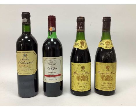 red Wine - Marque's del Romeral Gran Reserva Rioja 1985 (2 bottles); Albor by Campo Viejo Rioja 1992; Maitre d'Estournel Bord