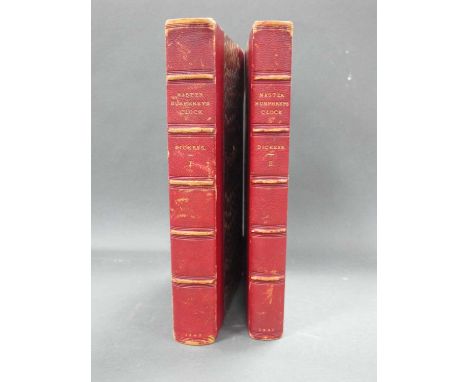 Dickens [Charles}: Master Humphrey's Clock, vols I, II and III, bound in two books, pub by Chapman and Hall, 186 Starnd, MDCC