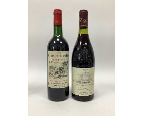 red Wine - 2001 Chapelle de la Trinite Saint Emilion; Chateauneuf-du-Pape 1989. (2)