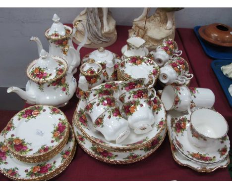 Royal Albert 'Old Country Roses' Table China, of approximately fifty-three pieces, mainly second quality including tea and co