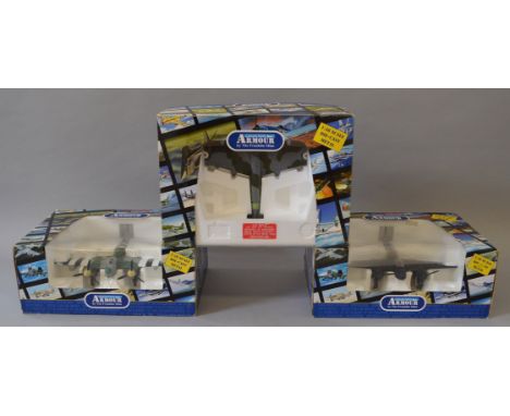 Three boxed Franklin Mint diecast model aircraft in 1:48 scale from their 'Armour Collection' including  B11B655 'DH98 Mosqui