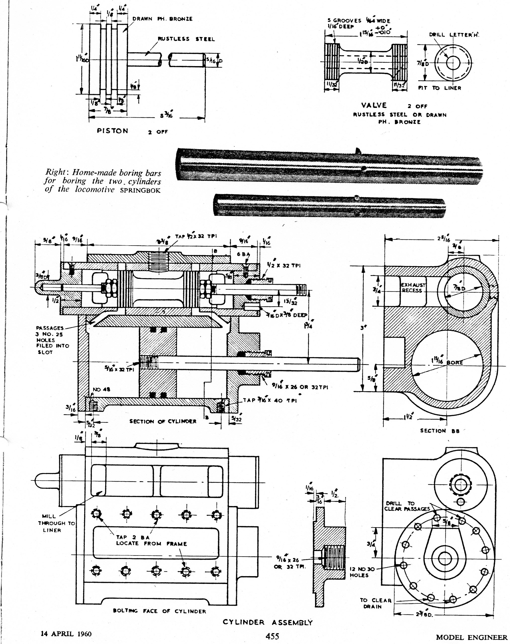 Quantity of parts for building Springbok, a 5 inch gauge LNER B1 4-6-0 ...