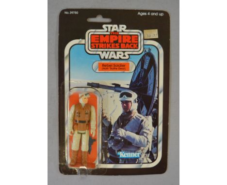 Kenner Star Wars Rebel Soldier (Hoth Battle Gear) 3 3/4" action figure, sealed on 31 B back card. Card is F, large crease acr