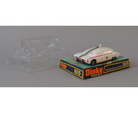 A boxed Dinky Toys 105 Captain Scarlet 'Maximum Security Vehicle' a second issue version of this model fitted with Speedwheel