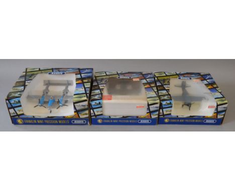 Three boxed Franklin Mint diecast model aircraft in 1:48 scale from their 'Armour Collection' including  B11B546 'P38 Lightni