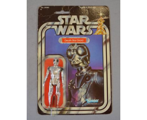 Kenner Star Wars Death Star Droid 3 3/4" action figure, sealed on 21 back card. Card is F, creasing to top, punched, pen mark