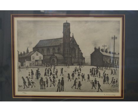 Laurence Stephen Lowry (1887-1976) limited edition signed print (418/500) 'St Mary's, Beswick', signed in pencil bottom right