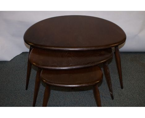 Nest of Ercol pebble tables 