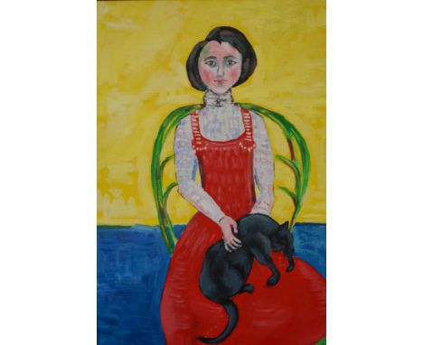 Shaun Greenhalgh: After Henri Matisse "Girl with black cat" Shaun has inserted his monogram hidden in the painting. This is a
