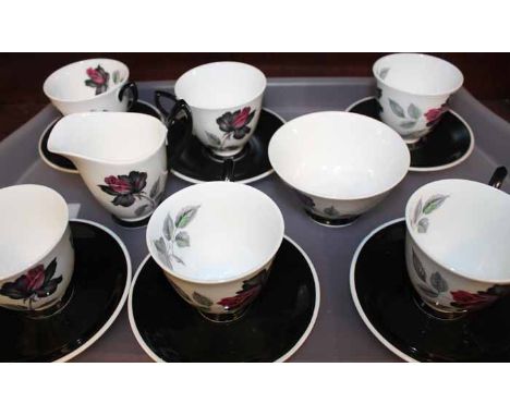 SIX PERSON MASQUERADE ROYAL ALBERT TEA SET