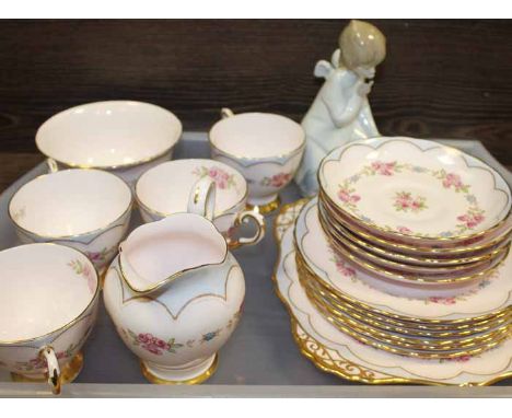 TUSCAN TEA SERVICE 
and lladro figure ( damaged )