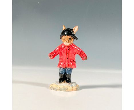 Color variation; he wears a red coat, black hat and boots, and dark blue trousers. Royal Doulton backstamp. Dimensions: 2"L x