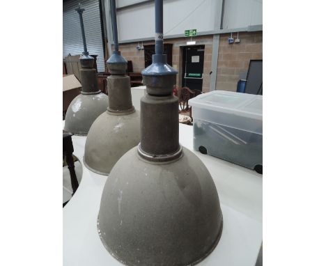 Three industrial style light fittings