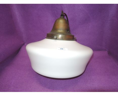 A milk glass light shade and gallery