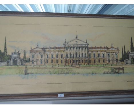 A large sketch or Italian manor house