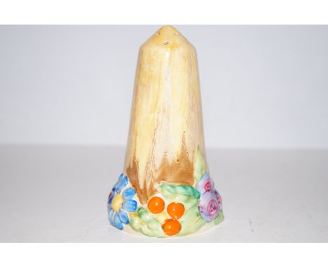 Clarice Cliff Bizarre sugar castor in the My Garden pattern, height 15cm  