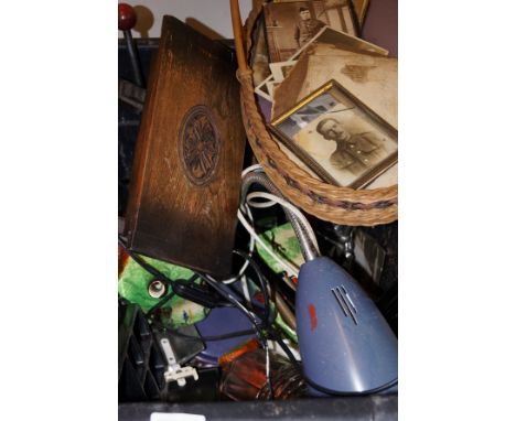 Various vintage items , musical jewellery box the form of a refectory table, fire companions etc  