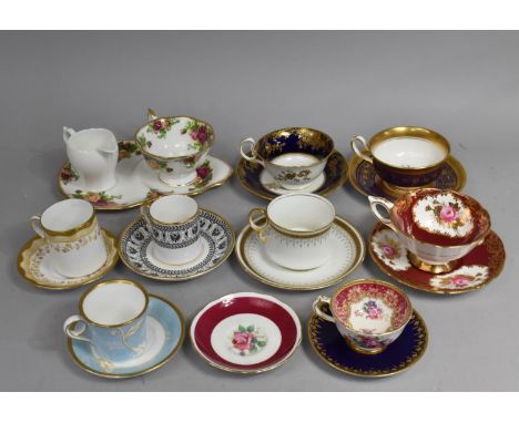 A Collection of Various Cabinet Cups and Saucers to comprise Aynsley Paragon, Royal Albert Old Country Roses, Royal Chelsea E