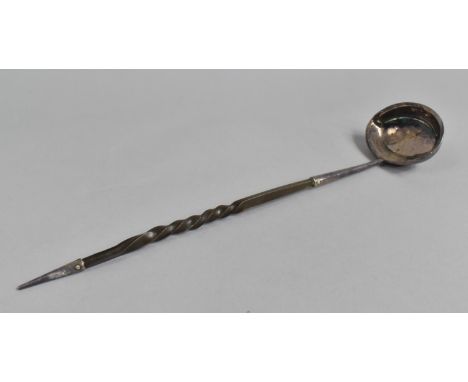 A White Metal and Baleen Handled Toddy Ladle 