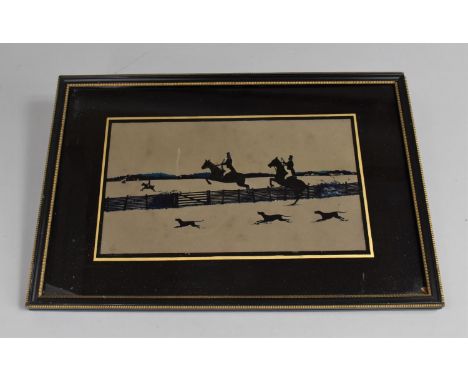 An Early 20th Century Hunting Silhouette, 39.5x26.5cm 