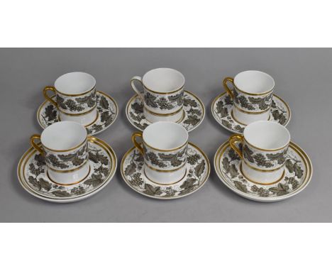 A Spode Kent Coffee Set, A Reproduction of Spode Pattern Period A.D.1808 to Comprise Six Cans, Sic Saucers (One Can AF) 