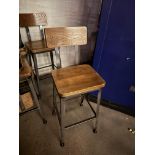 Wood High Top Chair with Metal Legs, Qty 20 ***Rigging & Loading fee $100. AMOUNT
