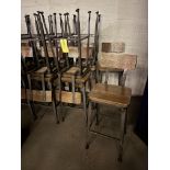 Wood High Top Chair with Metal Legs, Qty 10 ***Rigging & Loading fee $50. AMOUNT
