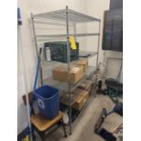 Metal Shelving Unit, 2' D x 47" W x 6' T ***Rigging & Loading fee $40. AMOUNT TO