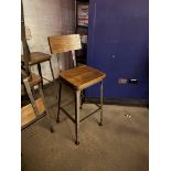 Wood High Top Chair with Metal Legs, Qty 20 ***Rigging & Loading fee $100. AMOUNT
