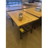 Wood Top Table w/ Steel Pipe Legs, Qty 3, 30" W x 4' L x 31" T ***Rigging & Loading fee $75