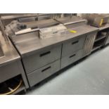 Food Prep Table w/ 4 DRAWER UNDERCOUNTER FREEZER, 6' W x 32" D x 42" T ***Rigging & Loading fee $150